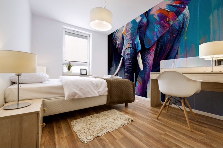 Elephant painting Mural print