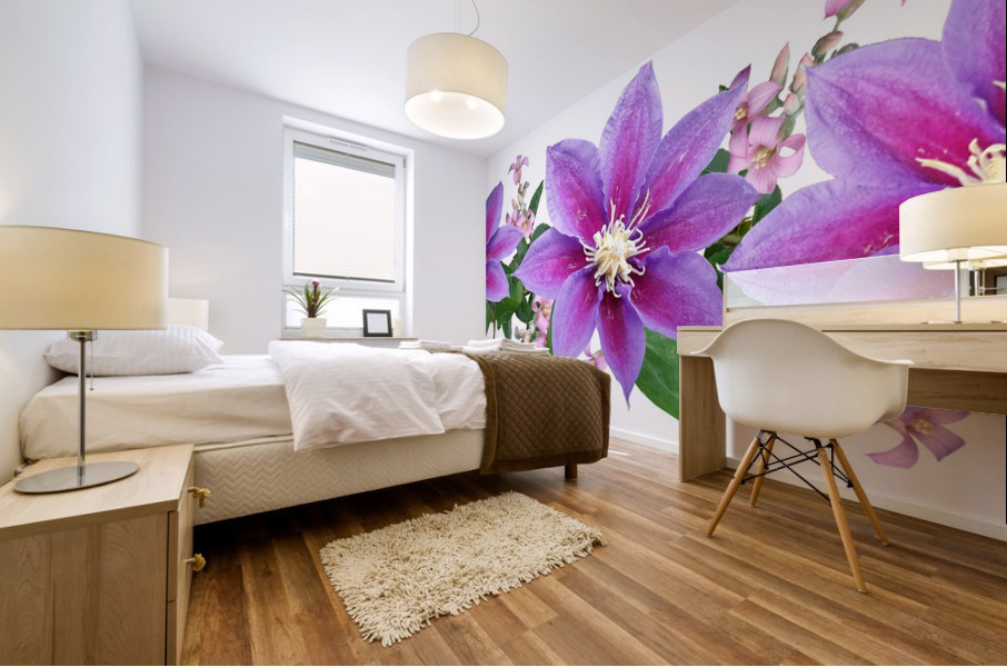 Purple Flowers Mural print