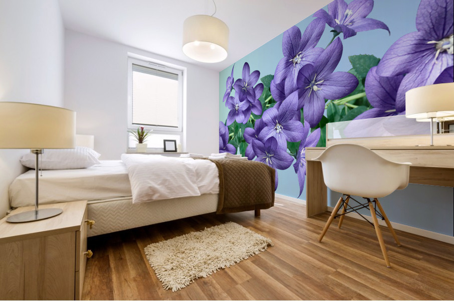 Purple flowers Mural print