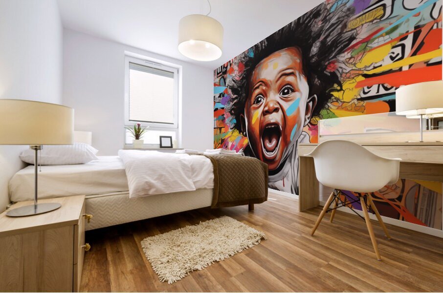 Afrocentric Nursery Canvas Mural print