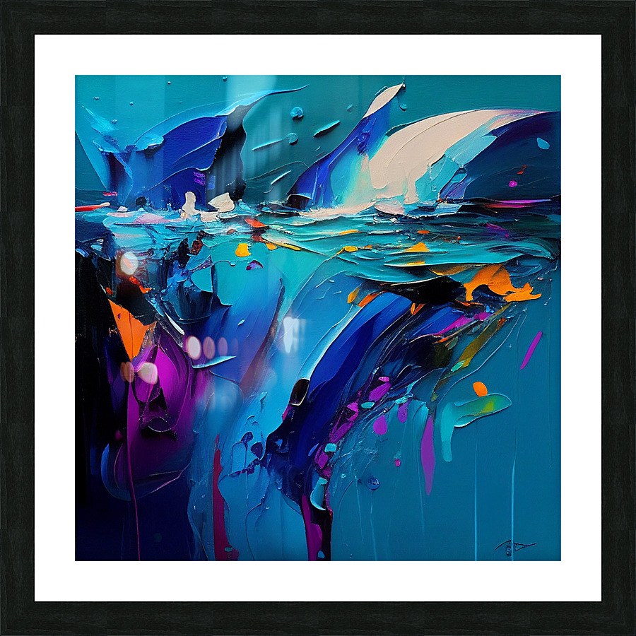 Absract Blue ocean Picture Frame print