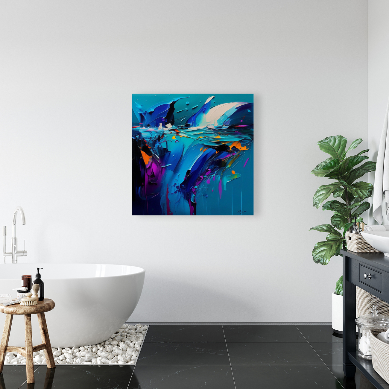 Absract Blue ocean Reproduction