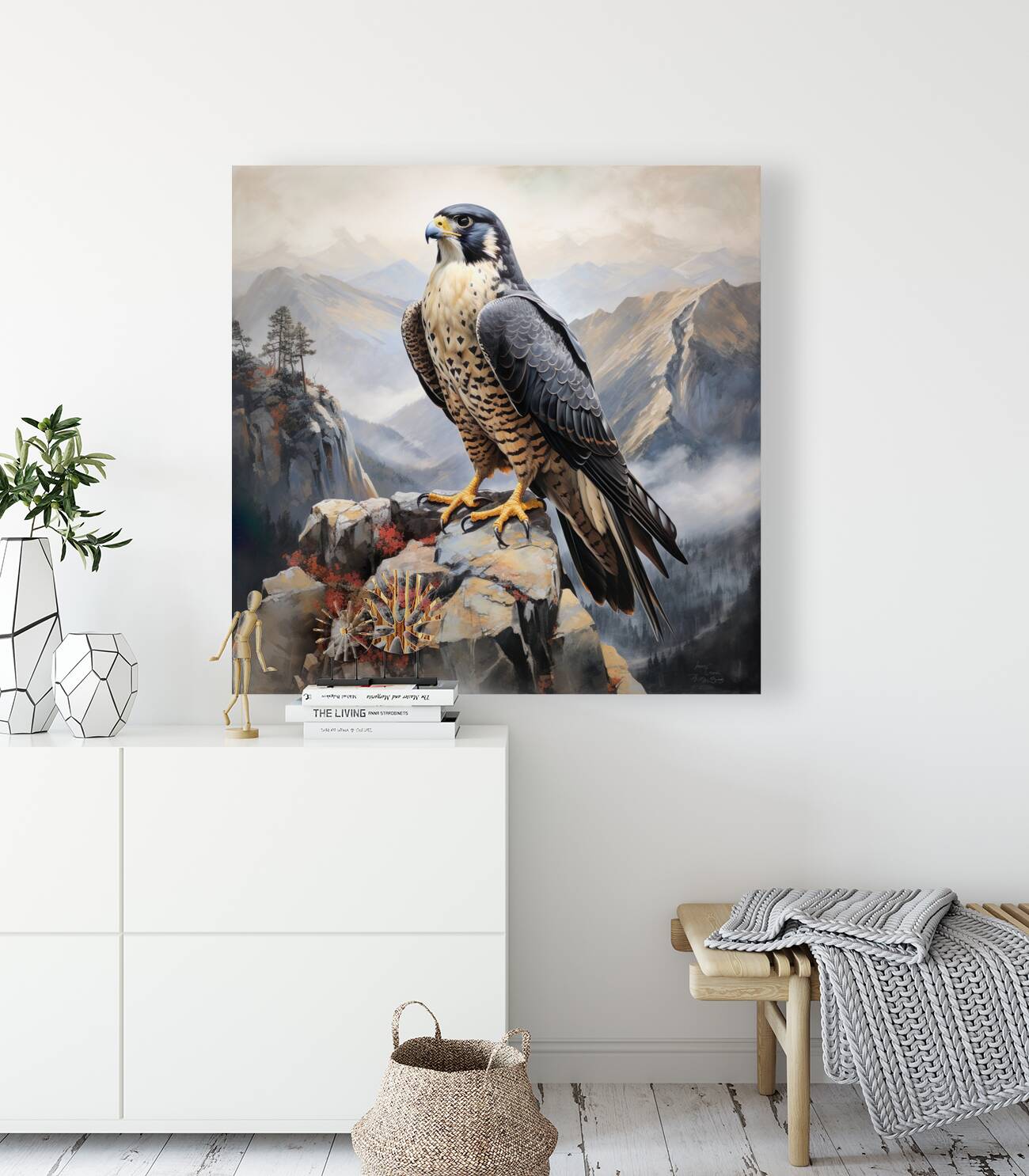 Anton Znaniecki ハヤブサ Falcon 絵画 ハヤブサの絵を制作中です