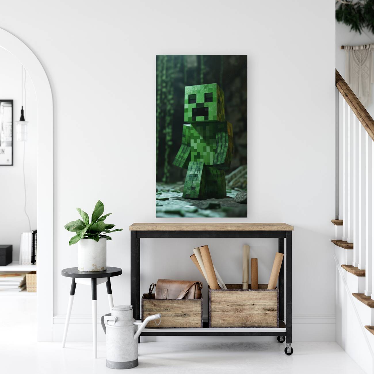 Minecraft Creeper Wall Art Reproduction