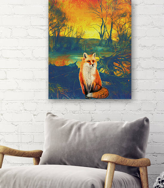 Be like the fox by Goldfishwallart
