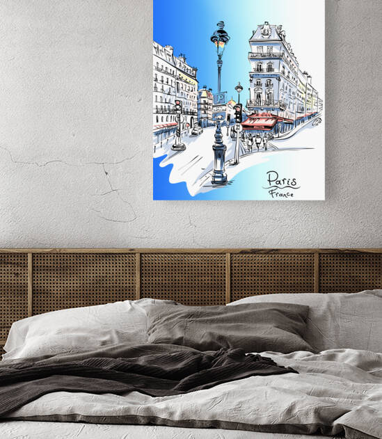 Paris France by Goldfishwallart