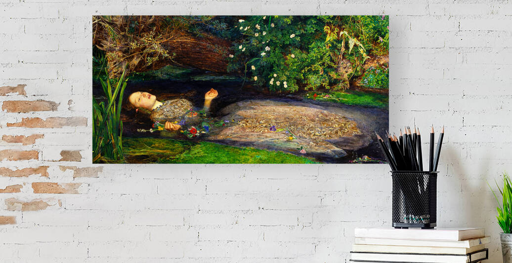 Ophelia by Sir John Everett Millais from William Shakespeares play Hamlet by Goldfishwallart
