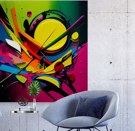 The sun Abstract  wall art   by Goldfishwallart