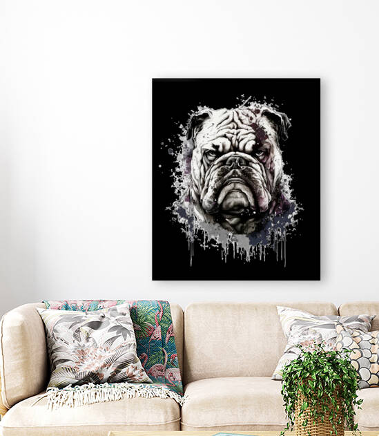 English Bulldog wallart by Goldfishwallart