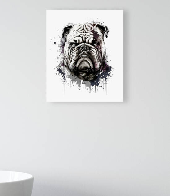 English Bulldog wallart canvas  by Goldfishwallart