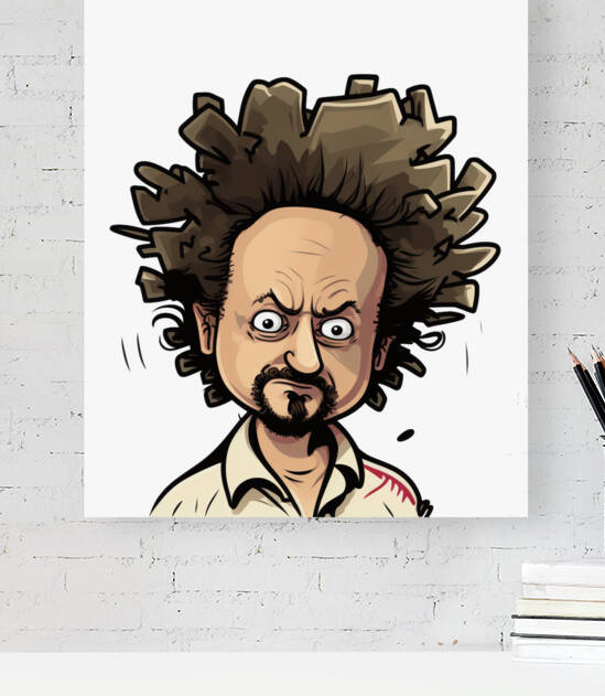 Giorgio Tsoukalos caricature by Goldfishwallart
