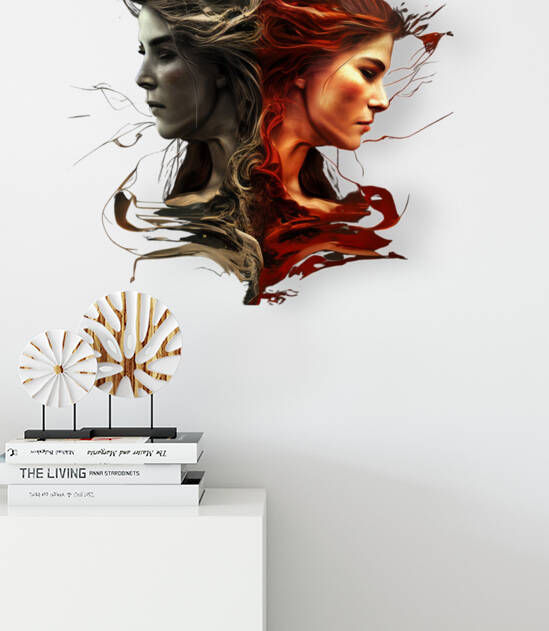 Twisted women art by Goldfishwallart