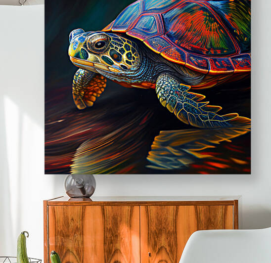 Turtle Painting Oil painting turtle by Goldfishwallart