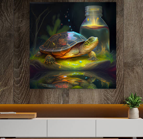 Magical turtle oil painting Art by Goldfishwallart