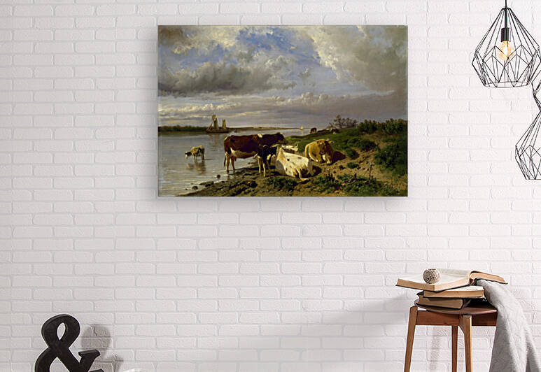 Anton Mauve - Landscape with Cattle by Goldfishwallart