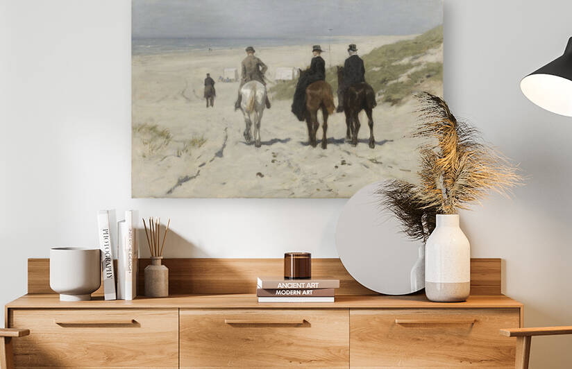 Anton Mauve: Morning Ride on the Beach by Goldfishwallart
