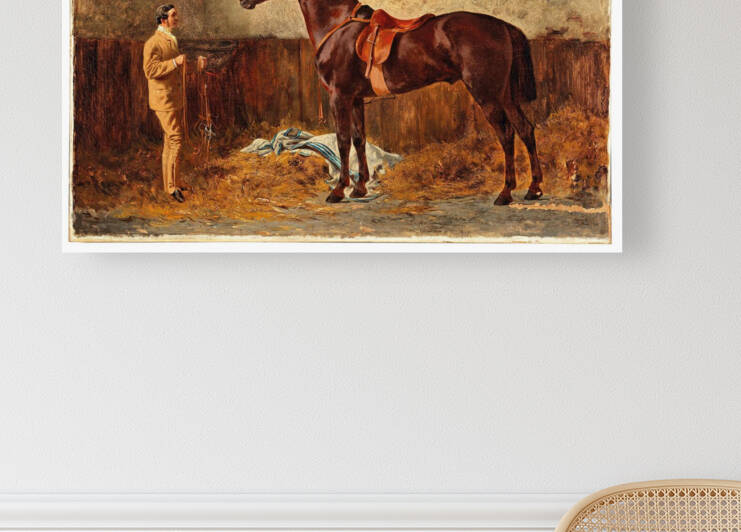 Before the Ride by Carl Rudolf Huber 1866 by Goldfishwallart