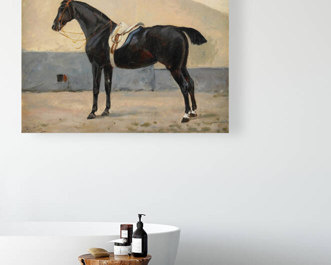 Portrait of a Horse by John Arsenius 1884 by Goldfishwallart