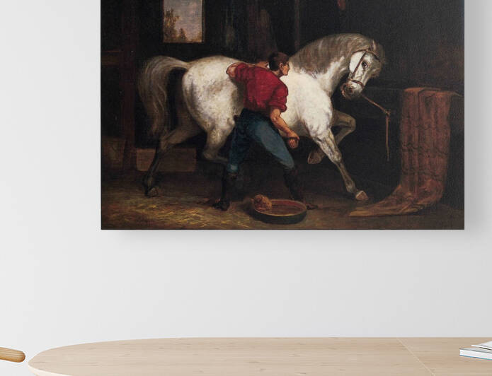  Governor Sprague s White Horse  by Edward Mitche 1869 by Goldfishwallart