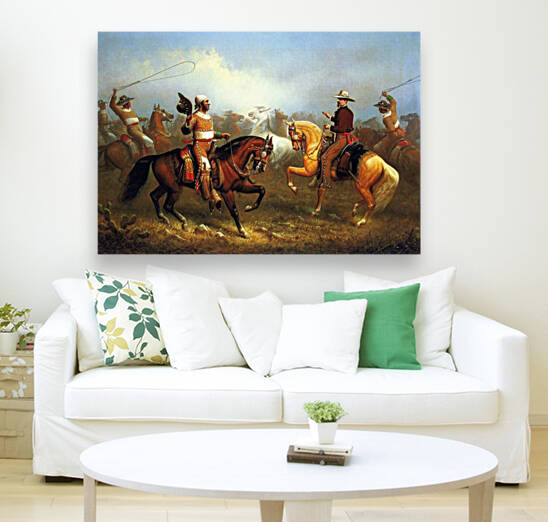 Roping Wild Horses  by James Walker by Goldfishwallart