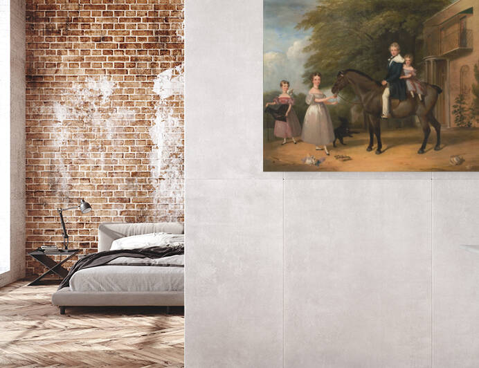 Children with Horse and Dog by Henry Barraud   by Goldfishwallart