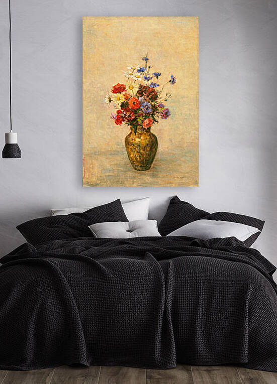 flowers in vase  by Goldfishwallart
