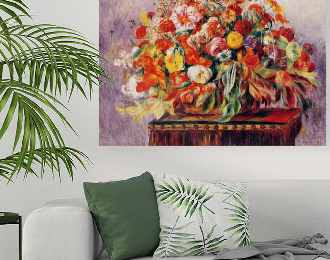 Basket flowers  by Goldfishwallart