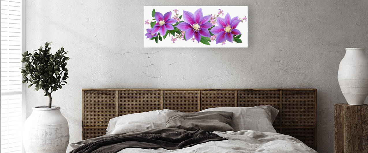 Purple Flowers by Goldfishwallart