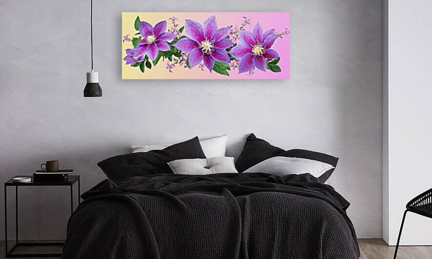 Beautiful Purple Flowers  by Goldfishwallart