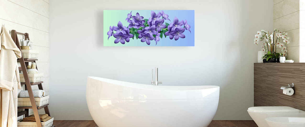Purple flowers by Goldfishwallart