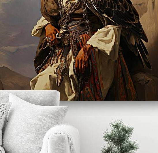 Vintage arab falconer -Vintage arab falconry by Goldfishwallart