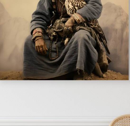 Vintage arab falconer  by Goldfishwallart