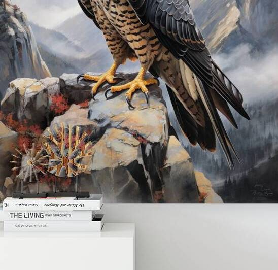 Peregrine falcon wall art by Goldfishwallart