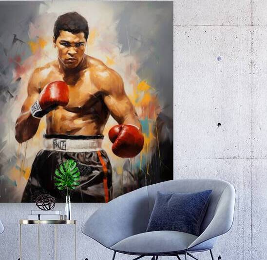 Muhammad Ali wall art by Goldfishwallart