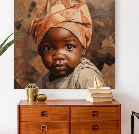 Afrocentric Kids Wall Print by Goldfishwallart