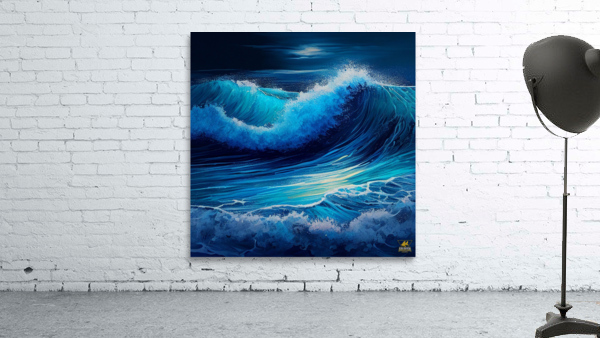 Blue Ocean Waves Wall Preview