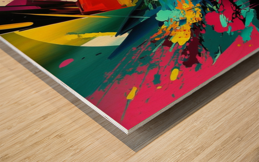 Abstract  wall art   Wood print