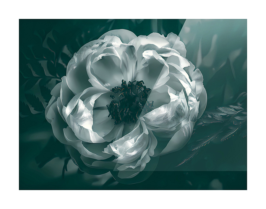 Peony Picture Frame print