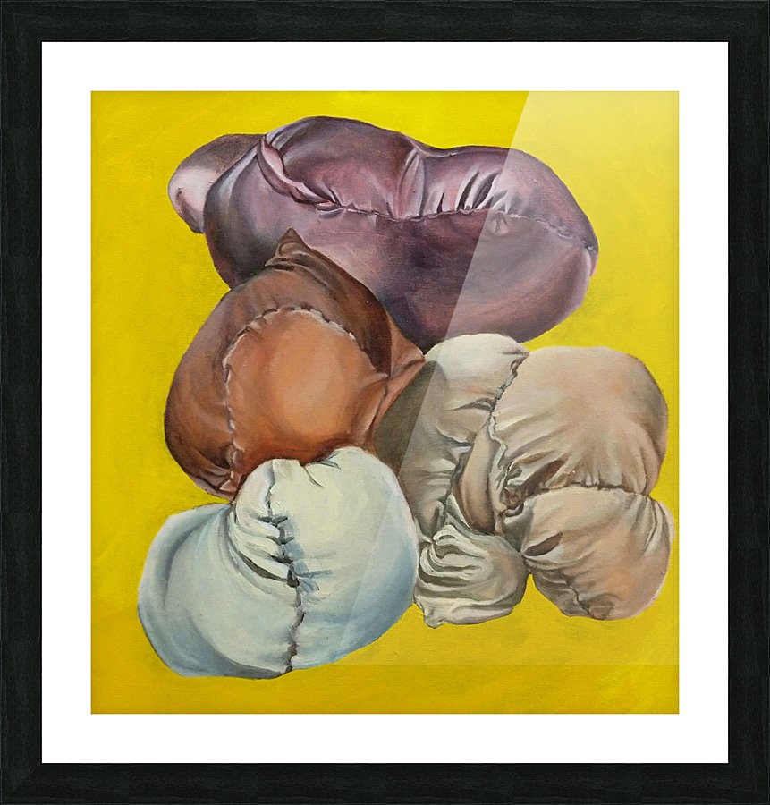 Mingling in Yellow Picture Frame print