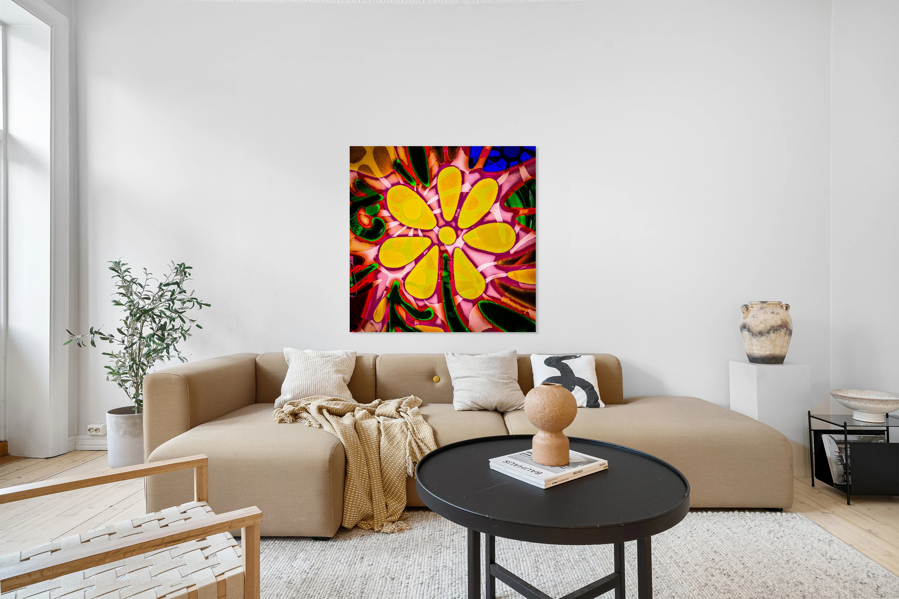 Abstract Flower Stained Glass