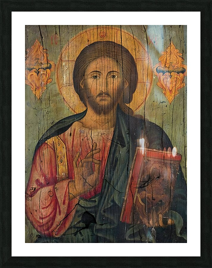 jesus icon Picture Frame print