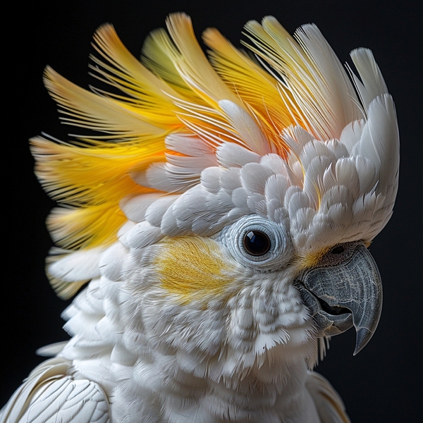 Furry Yellow Cockatoo Digital Download
