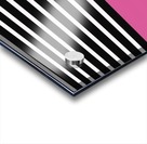 Black & White Stripes with Cranberry Patch Acrylic print