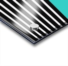 Black & White Stripes with Blue Patch Acrylic print