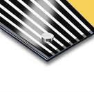 Black & White Stripes with Yellow Patch Acrylic print