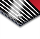 Black & White Stripes with Red Gradient Patch Acrylic print