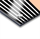 Black & White Stripes with Peach Patch Acrylic print