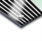 Black & White Stripes with Green Patch Acrylic print