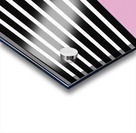 Black & White Stripes with Azalea Patch Acrylic print