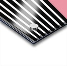 Black & White Stripes with Cherry Patch Acrylic print